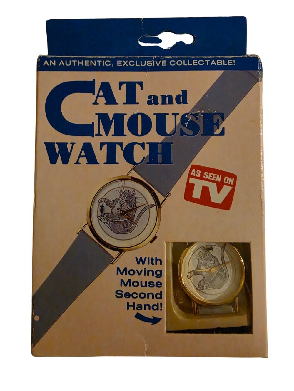 Vintage 1980s Cat and Mouse Watch As Seen on TV Complete In Box